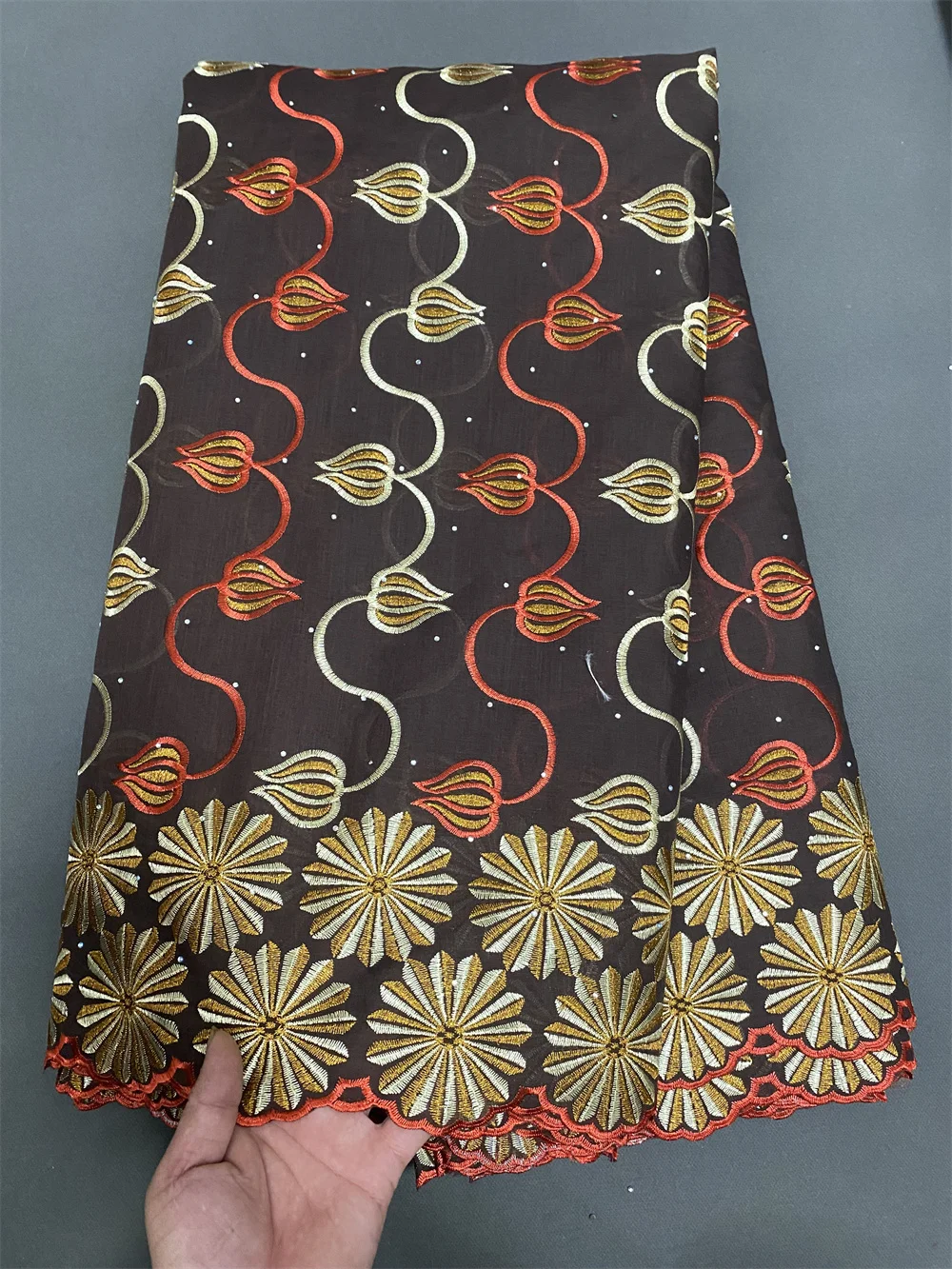 Promotion African Cotton Voile Lace Fabric 5 Yards Swiss Laces Fabrics for Traditional Clothing PSC-70