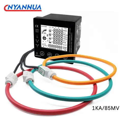 230V Three Phase Energy Meter With Roche Coil For Energy Consumption Bidirectional Measurement 1KA/85mV