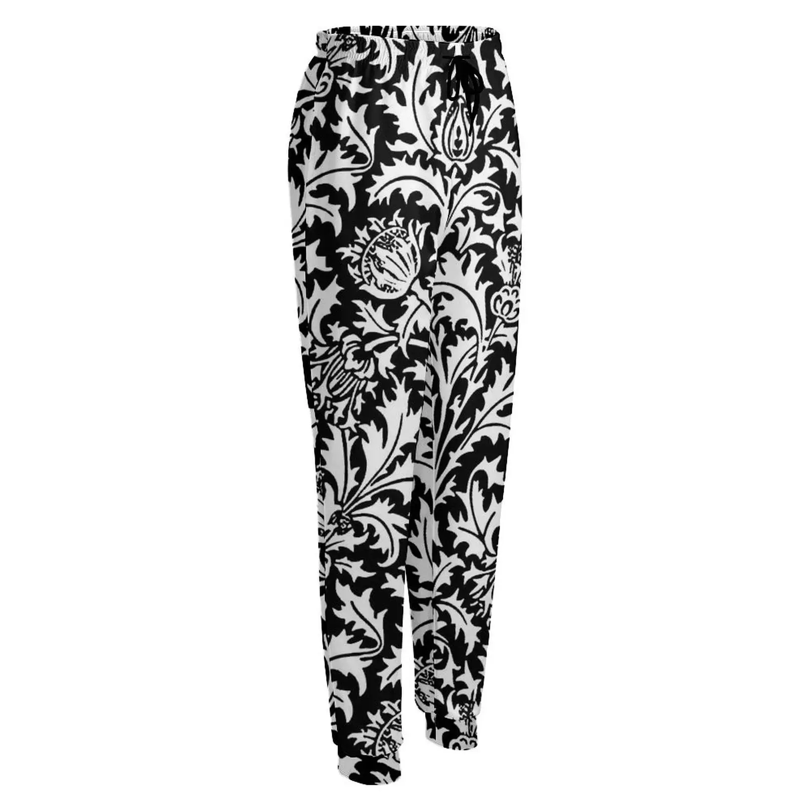 Art Nouveau Jogger Pants William Morris Damask Street Style Spodnie dresowe Wiosna Ladies Design Oversize Spodnie Prezent urodzinowy