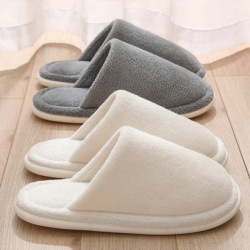 

Household cotton slippers women's winter indoor home non-slip wool slippers winter plush warm bedroom floor mop men