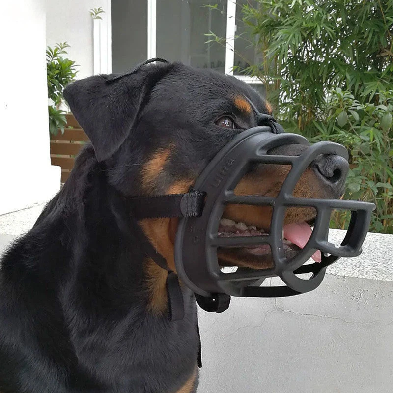 Mesh breathable dog mask cross-border hot selling dog anti-biting and barking silicone pet muzzle