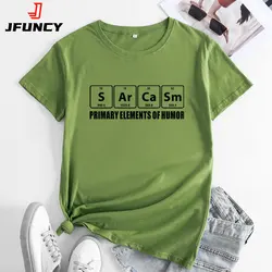 Jfuncy Sommer Frauen T-Shirt übergroße Baumwolle Tops Brief gedruckt Grafik T-Shirts Frauen Kurzarm T-Shirts weibliche T-Shirt