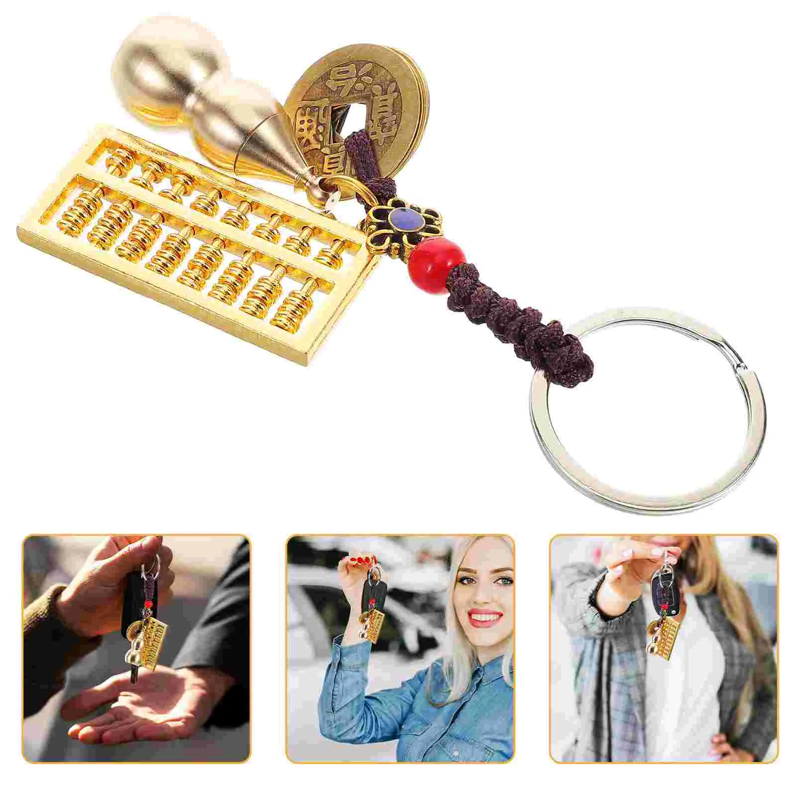 Decorative Abacus Keychain Pendant Creative Metal Key Ring Car Key Chain Metal Key Ring Backpack Keychain Vintage Keychain Bag O