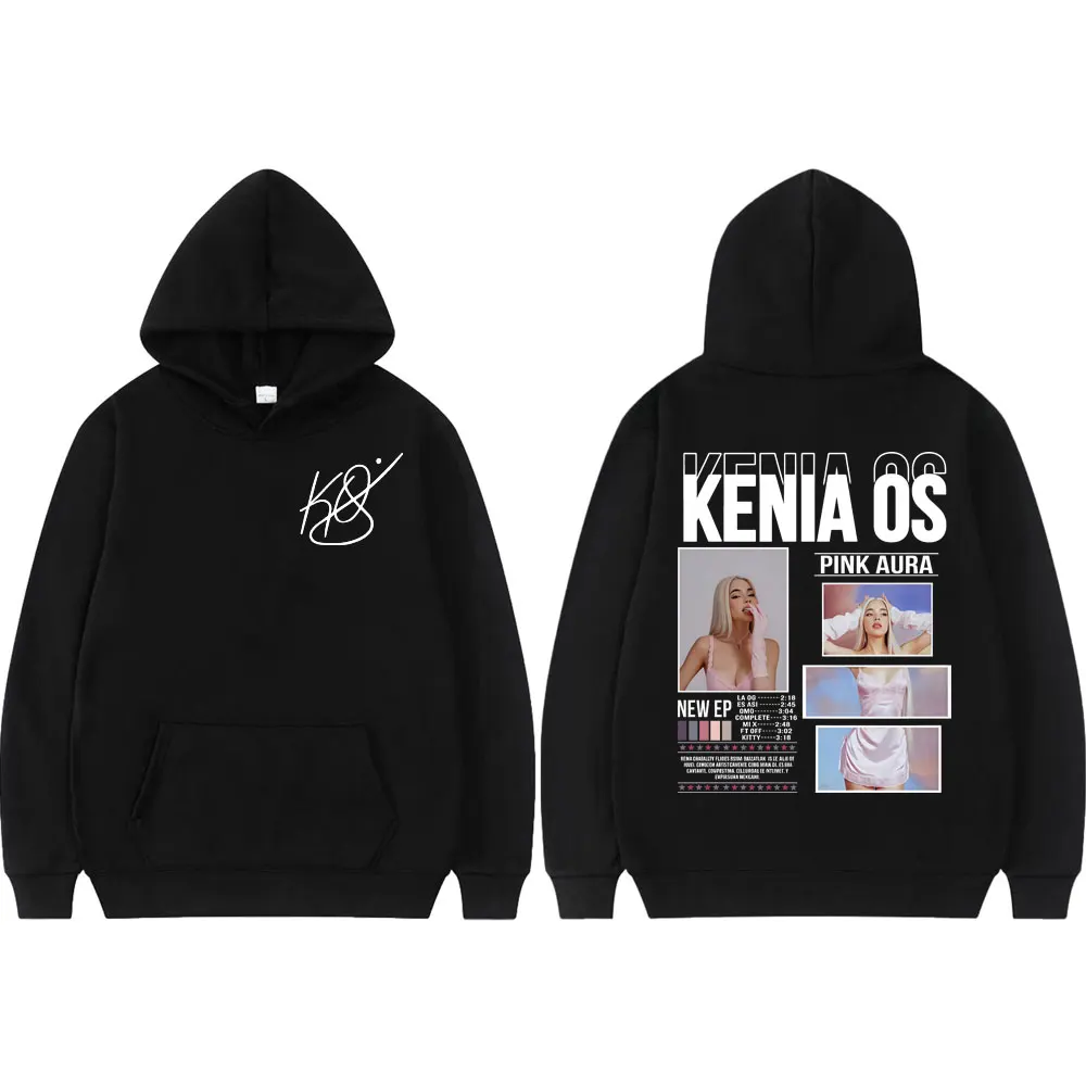 

Singer Kenia Os Graphic Hoodie Music Album Pink Aura Merch Hooded Sweatshirts Men's Women's Clothing Fashion Aesthetic Pullovers