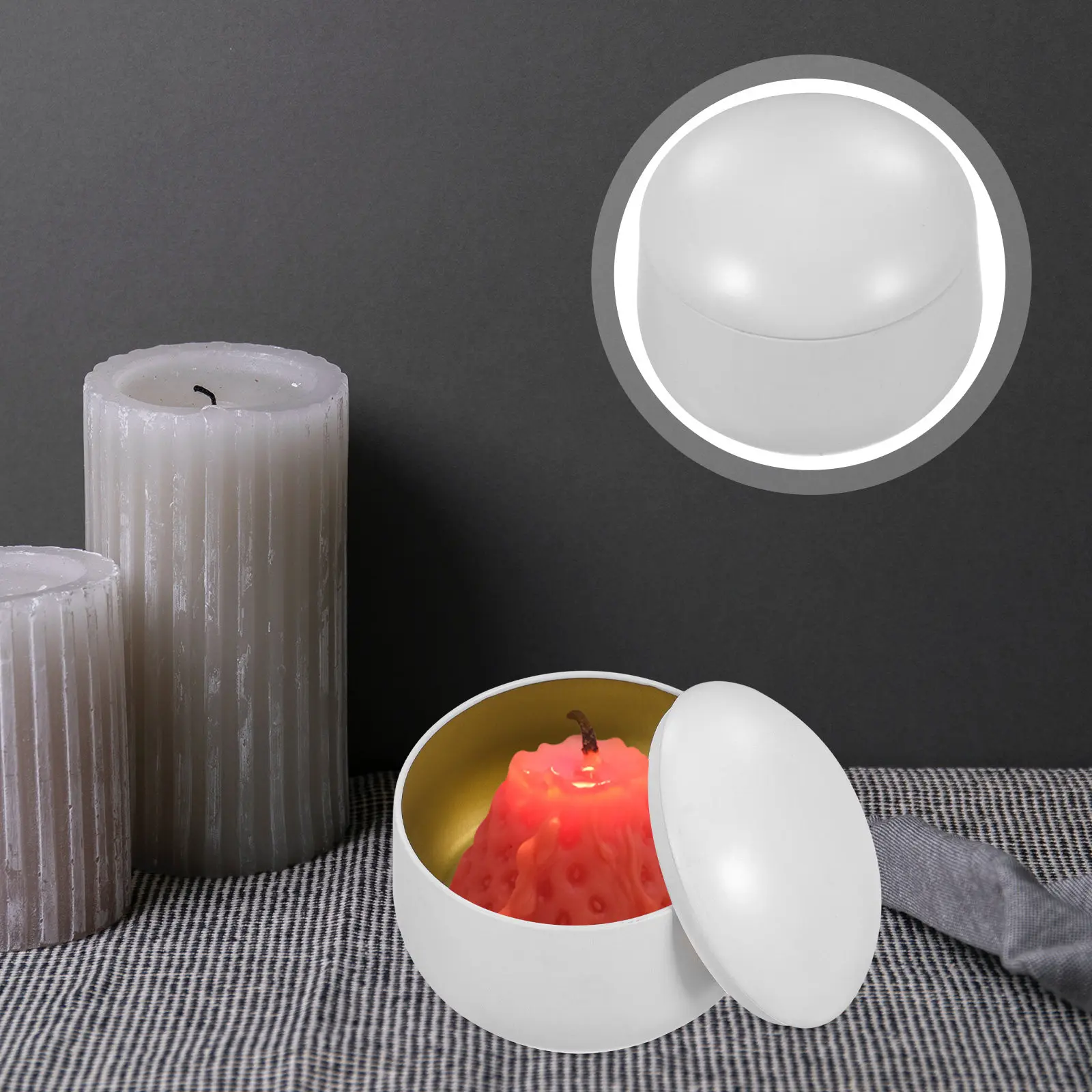 

12Pcs Small Tin Cans with Lids Exquisite Workmanship Airtight Metal Containers for DIY Scented Candles and Tea Leaves