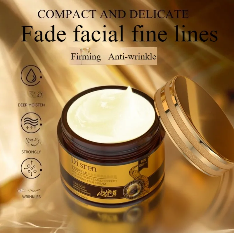 50g Golden Truffle Youthful Face Cream Cordyceps Ginseng Extracts Gentle Moisturizing Balm HydrationTender Skin, Non-Greasy