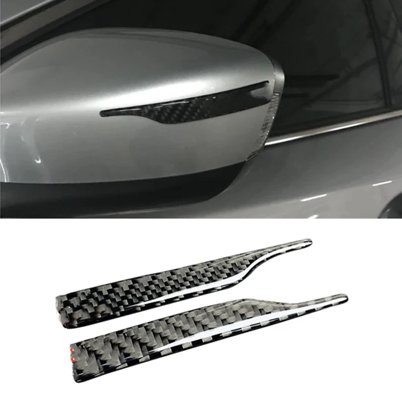 2pcs Carbon Fiber Anti-collision Bumper Sticker Rearview Mirror Anti-Rub Strips Protector For BMW 1 2 3 gt 4 5 7 Ser X3 X4 X5 X6