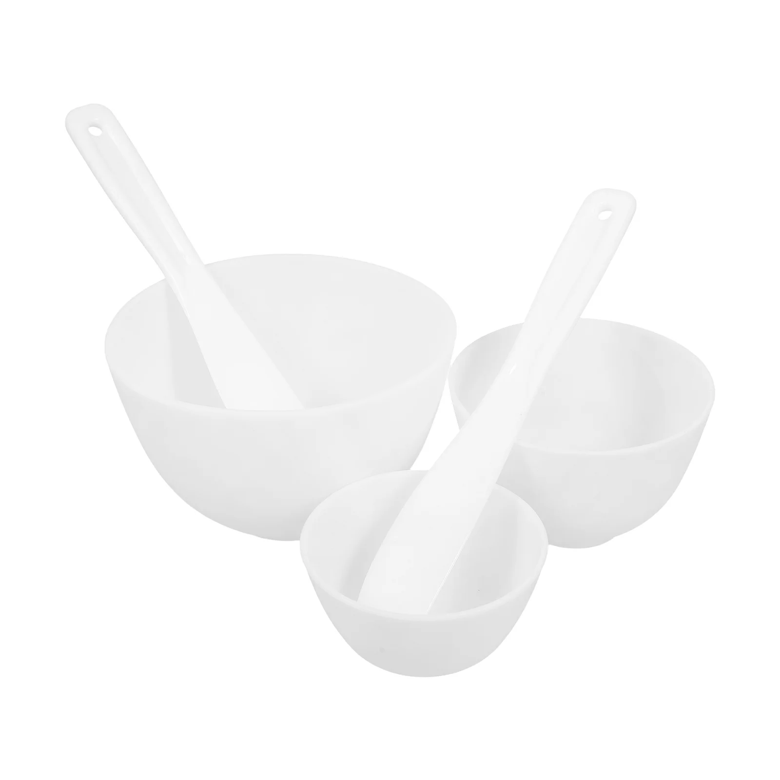 

1 set Silicone Facial Mask Mixing Bowl Mixing Bowl Set White Beauty Accessories Facial Spa DIY Hair Oil Salons Women Kit