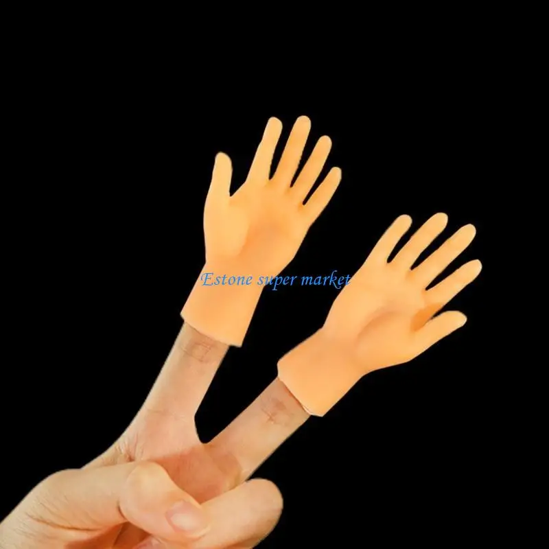 

090B Small Hand Puppet Prank Mini Hands Practical Joke Props Xmas Goodie Bag Filler Kids Show Role for Play Finger 4/10P