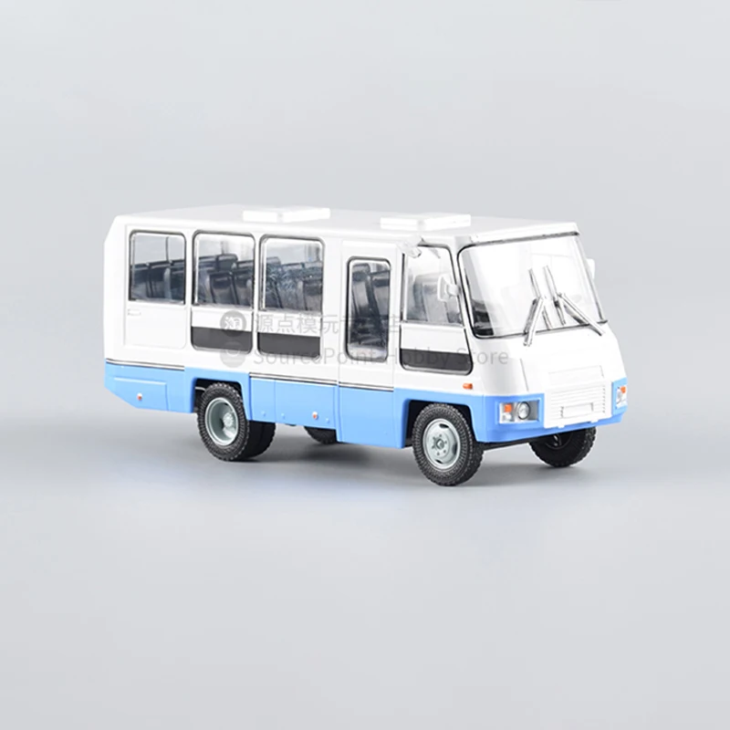 1:43 Scale Diecast Alloy Russian Kavz-3275 Sightseeing Bus Toys Cars Model JAVN063 Classics Adult Souvenir Gifts Static Display