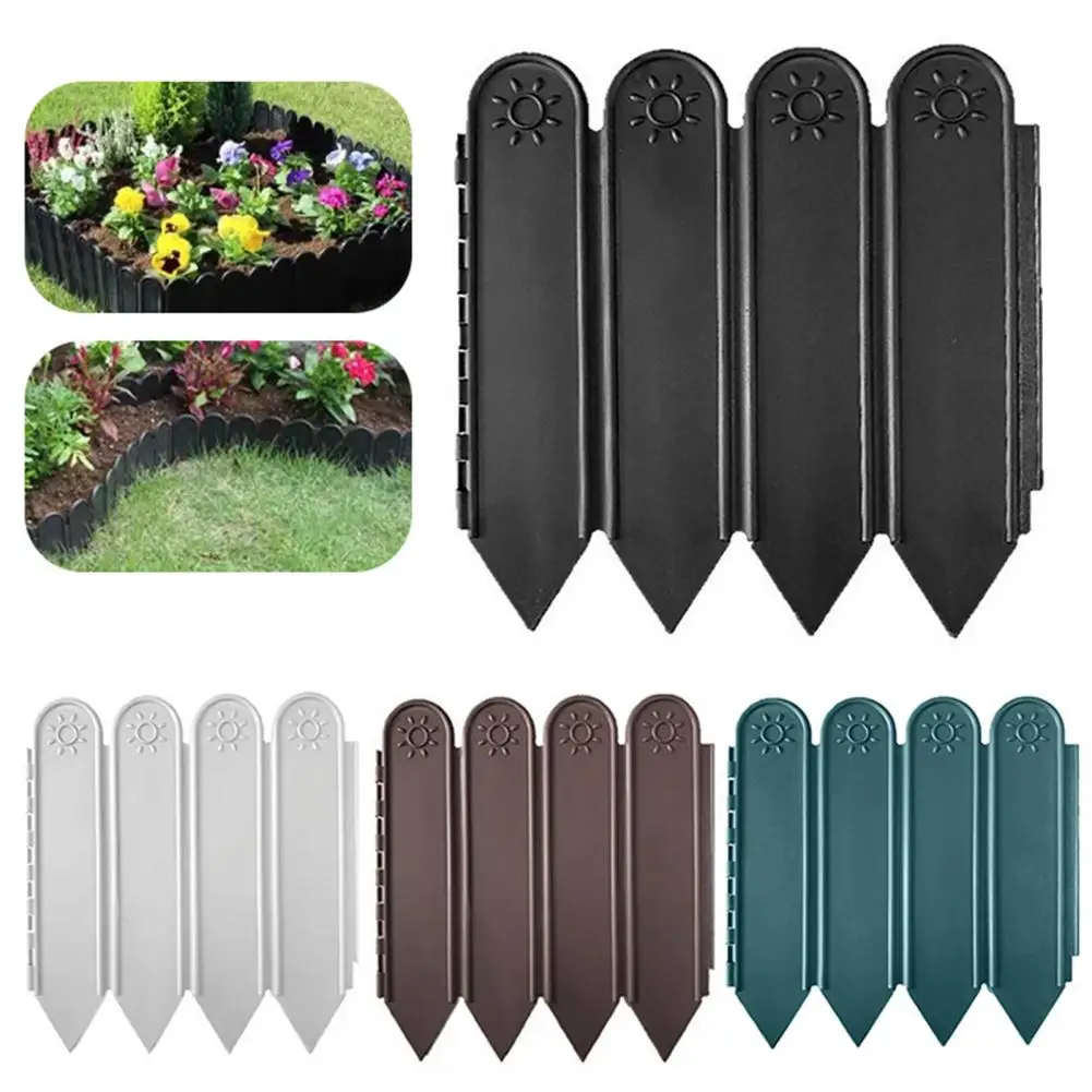Tree Edge Fencing 10 Pcs Garden Landscape Edging Panels Connectable Lawn Fence Border No Digging Yard Divider for Flower Beds