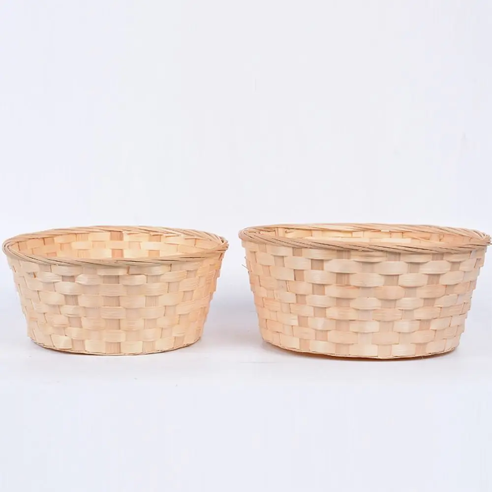 Multifunction Storage Basket Yellow Handmade Rattan Weaving Basket Home Decoration Large Capacity Flower Basket