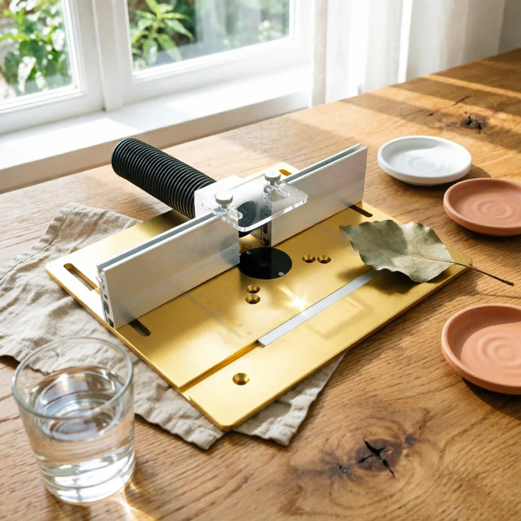 Router Table Insert Plate with Fence Adjustable Router Table Insert Plate Woodworking Tool Precision-Engraved Smooth