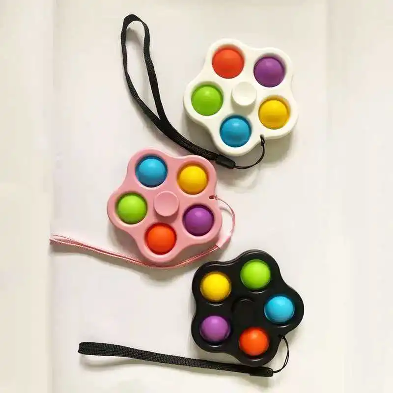 Push Bubble Fidget Spinner Anxiety ADHD Stress Relief Toys For Kids Christmas Birthday Party Favors Stocking Stuffers Gifts