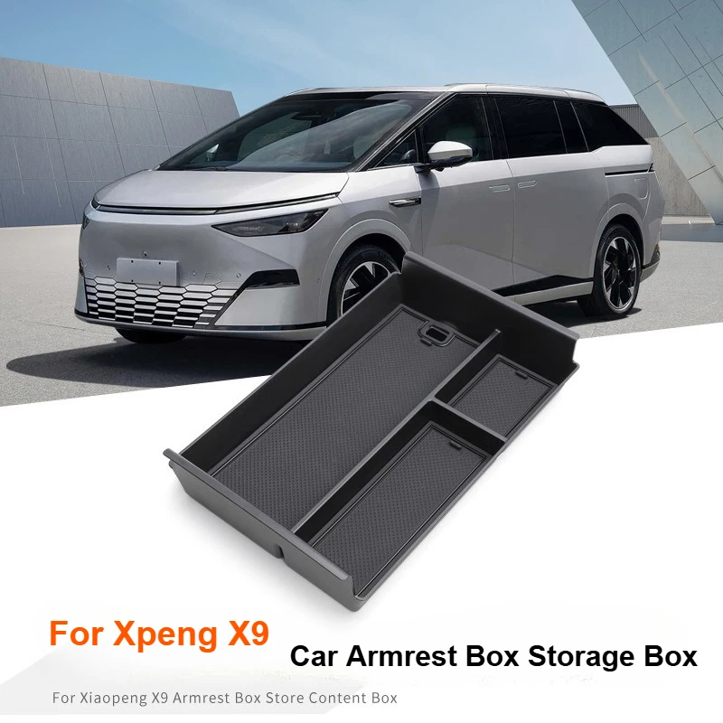 

For Xpeng X9 2024 2025 Car Armrest Box Storage Box for Xiaopeng X9 Car Central Control Lower Storage Box X9 Refrigerator Tray