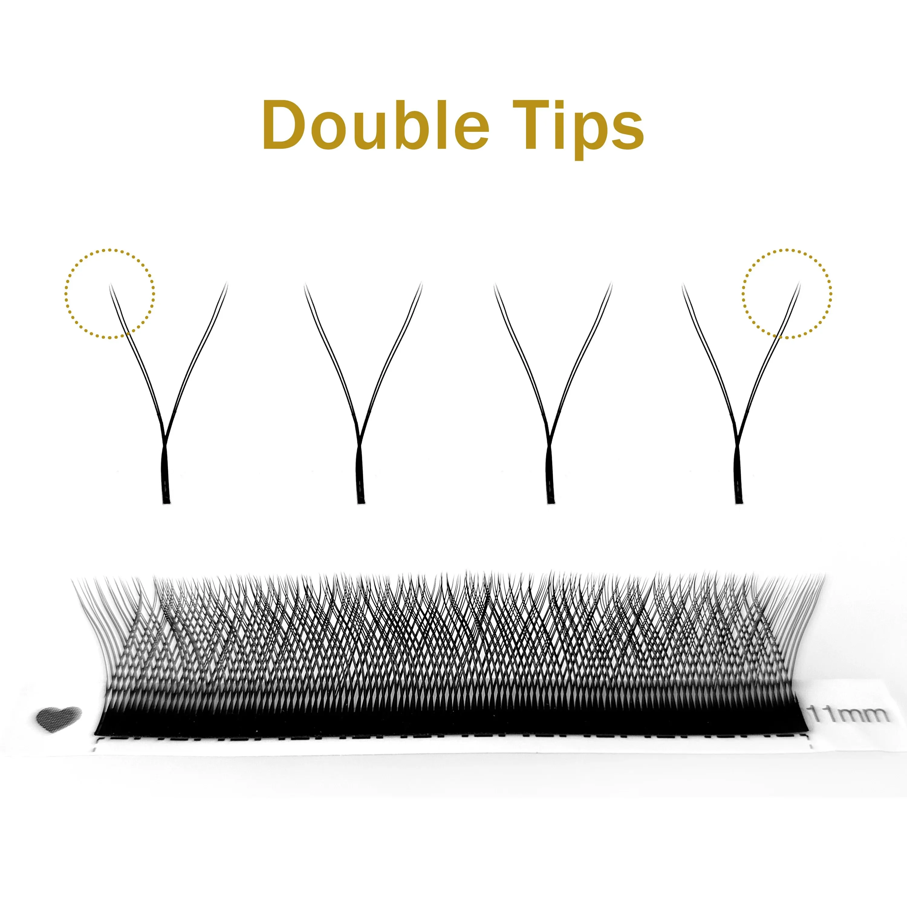 CoMango YY Shape Lashes 2D 0.07 Faux Mink C/D Natural Soft Brazilian Eyelash Premade Volume Fan Lashes Extension