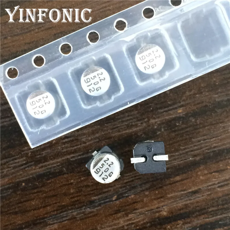 20pcs/100pcs 2.2uF/50V SAMWHA VR Series 4x5mm 50V2.2uF Chip-Type SMD Aluminum Electrolytic Capacitor