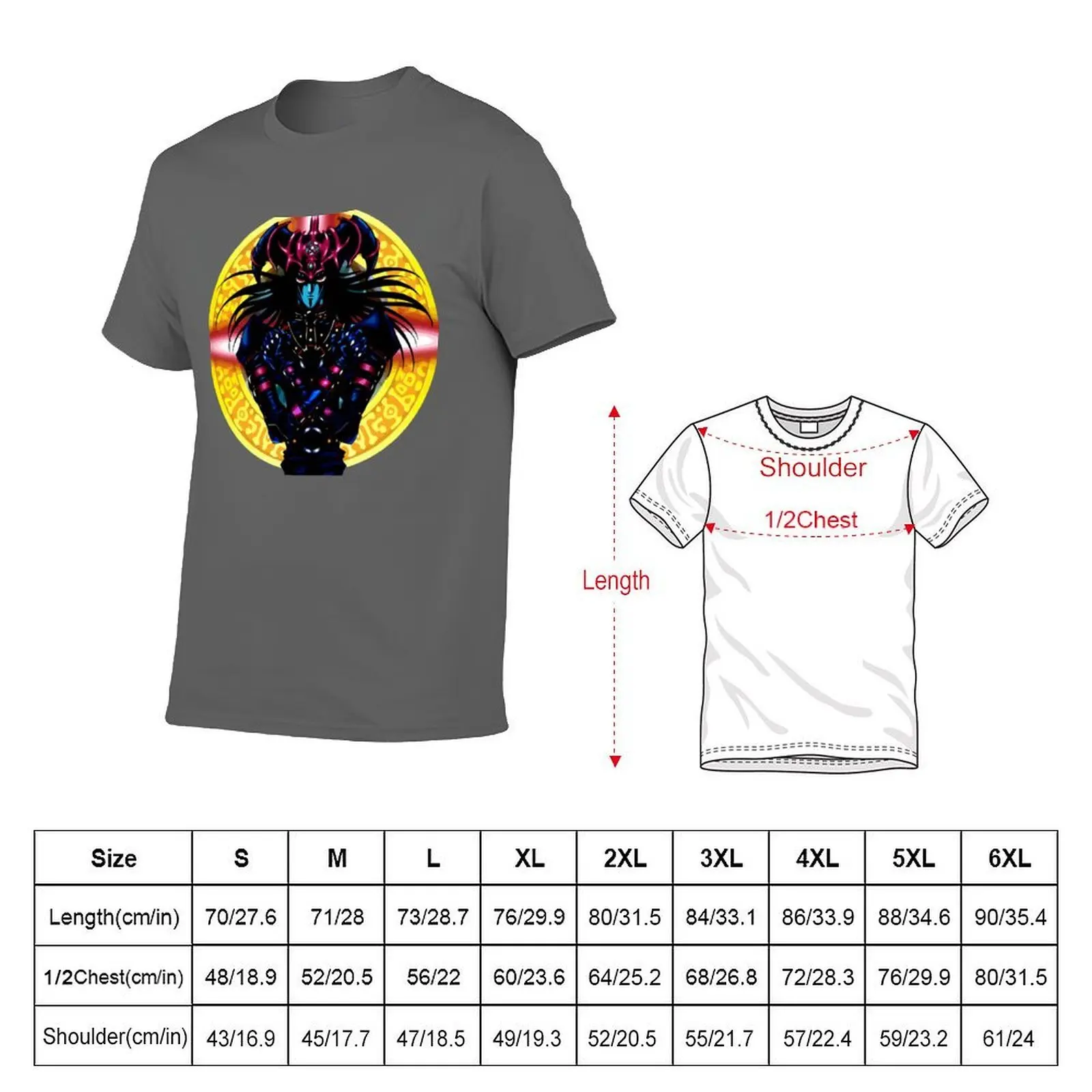 Magician Black Chaos of T-Shirt Large Size Loose Casual Tee