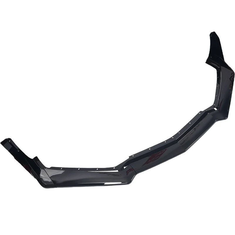 المصد الأمامي للسيارة الشفاه والجانب الجنيحات المرحلة لشروليه كورفيت C7 2014-2019 سبويلر الفاصل الكربون نمط/أسود لامع #5