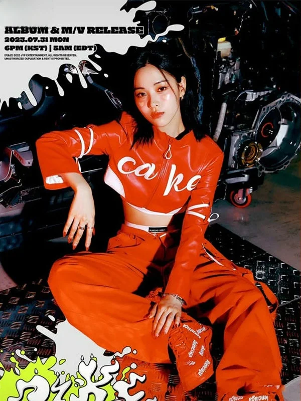 Dance Team Jazz Performance Outfit Practice Room Showbiz Suit Red Cake Stage Costume Women's Fashion Ethnic Wear Polyester Blend