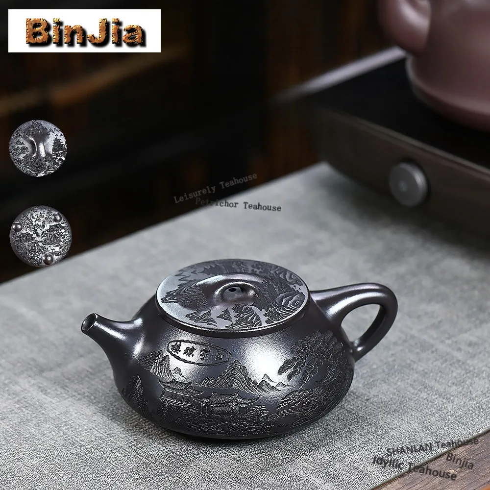 tetera-clasica-yixing-de-arcilla-purpura-de-460ml-tetera-de-piedra-hecha-a-mano-piedra-de-mineral-cruda-hervidor-de-barro-yello-con-infusor-juego-de-te-zisha