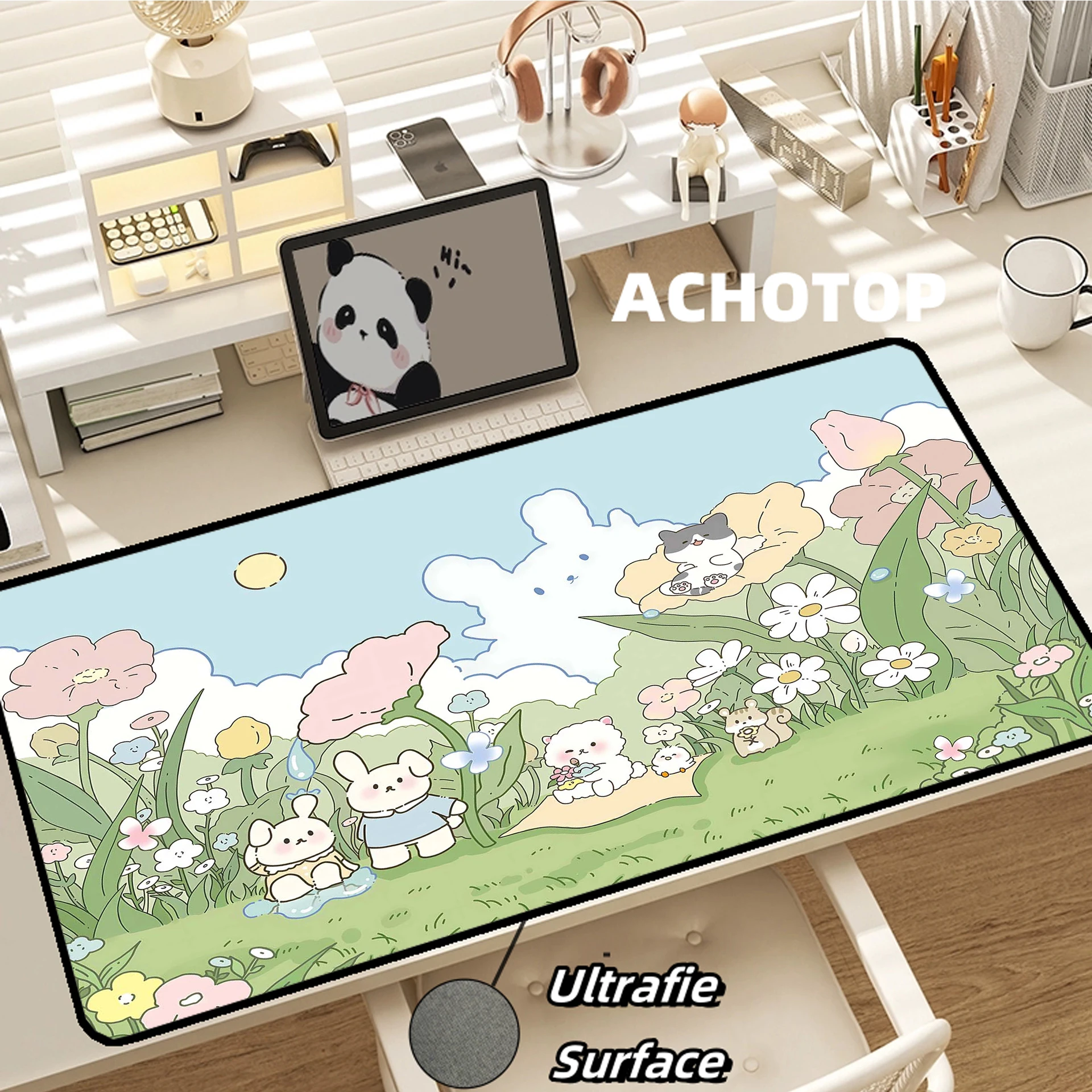 Ultrafine Surface Kawaii Mouse Pad Pc Gamer Mousepad Natural Rubber Mouse Mat Gaming Speed Keyboard Pads Office Rubber Desk Mat