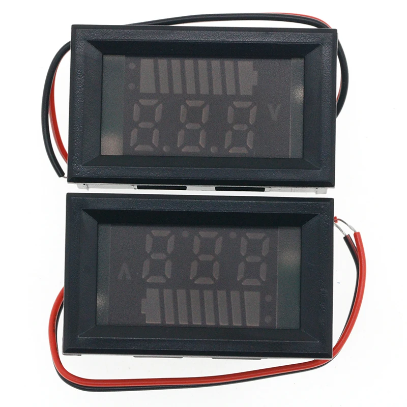 12V 24V 36V 48V 60V Car Battery Charge Level Indicator Lithium Battery Capacity Meter Tester Display LED Tester Voltmeter