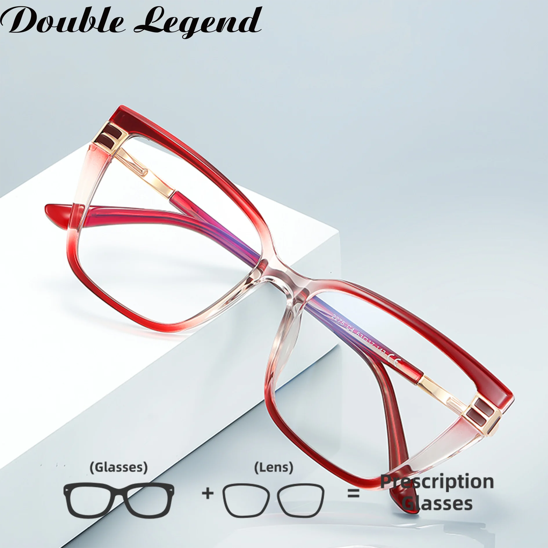 

Двойные легенды, модные женские очки «кошачий глаз» с защитой от синего света, оптические очки для чтения по индивидуальному заказу, очки для близорукости, женские очки по рецепту