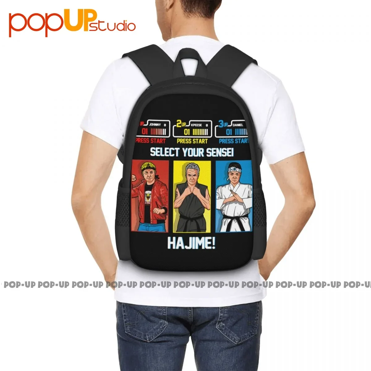 Cobra Kai Karate Kid Select Your Sensei Kreese Johnny Daniel Backpack Large Capacity Travel 3d Printing