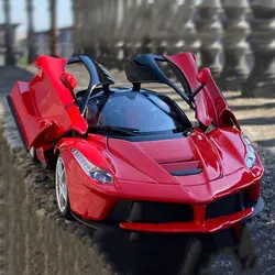 1:32 Laferrari lega modello di auto sportiva pressofusi veicoli giocattolo in metallo modello di auto alta simulazione suono e luce regali per bambini