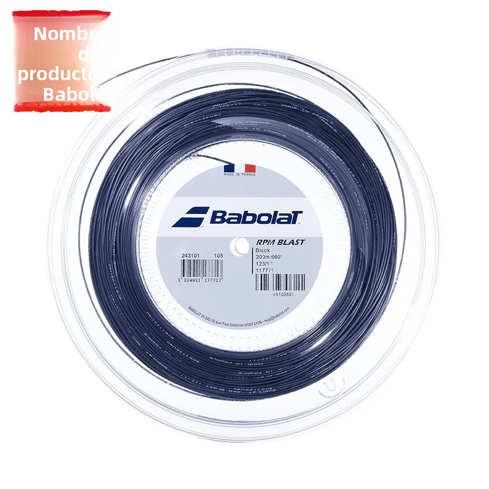Cuerda de Tenis Babolat RPM Blast Nadal de Poliéster, Rollo de 117 Metros, Cuerda de Raqueta de Tenis de Grado Profesional pa...
