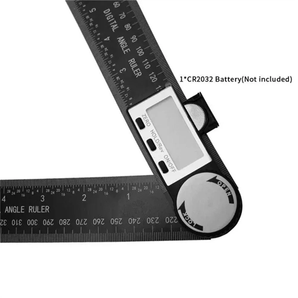 Two in One Digital Display Angle Ruler Multifunction Large Screen Display Plastic Protractor Caliper Vernier Caliper 1pc