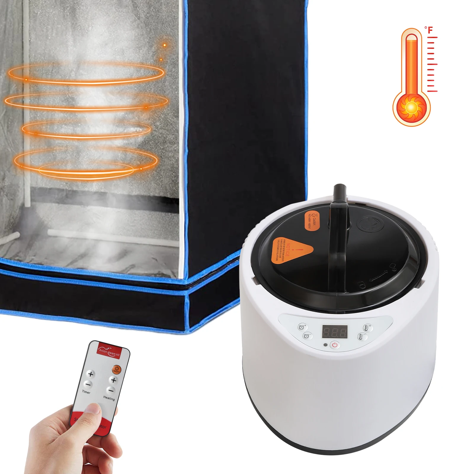 Machine à vapeur de sauna portable avec télécommande, 2L, SPA, Domestique, Salon