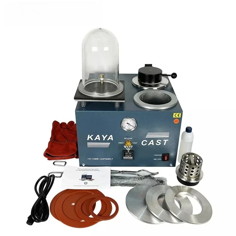

2026 All New CM06 2L Jewelry Vacuum Casting Machine, Vacuum Investing&Casting Machine, Jewelry Lost Wax Cast Combination