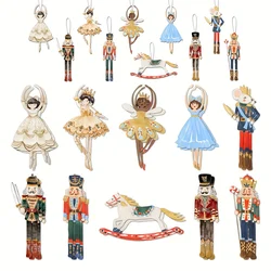 20Pcs Vintage Christmas Nutcracker Ornaments Hanging Nutcrackers Miniature Nutcracker Figures Traditional Holiday Nutcrackers