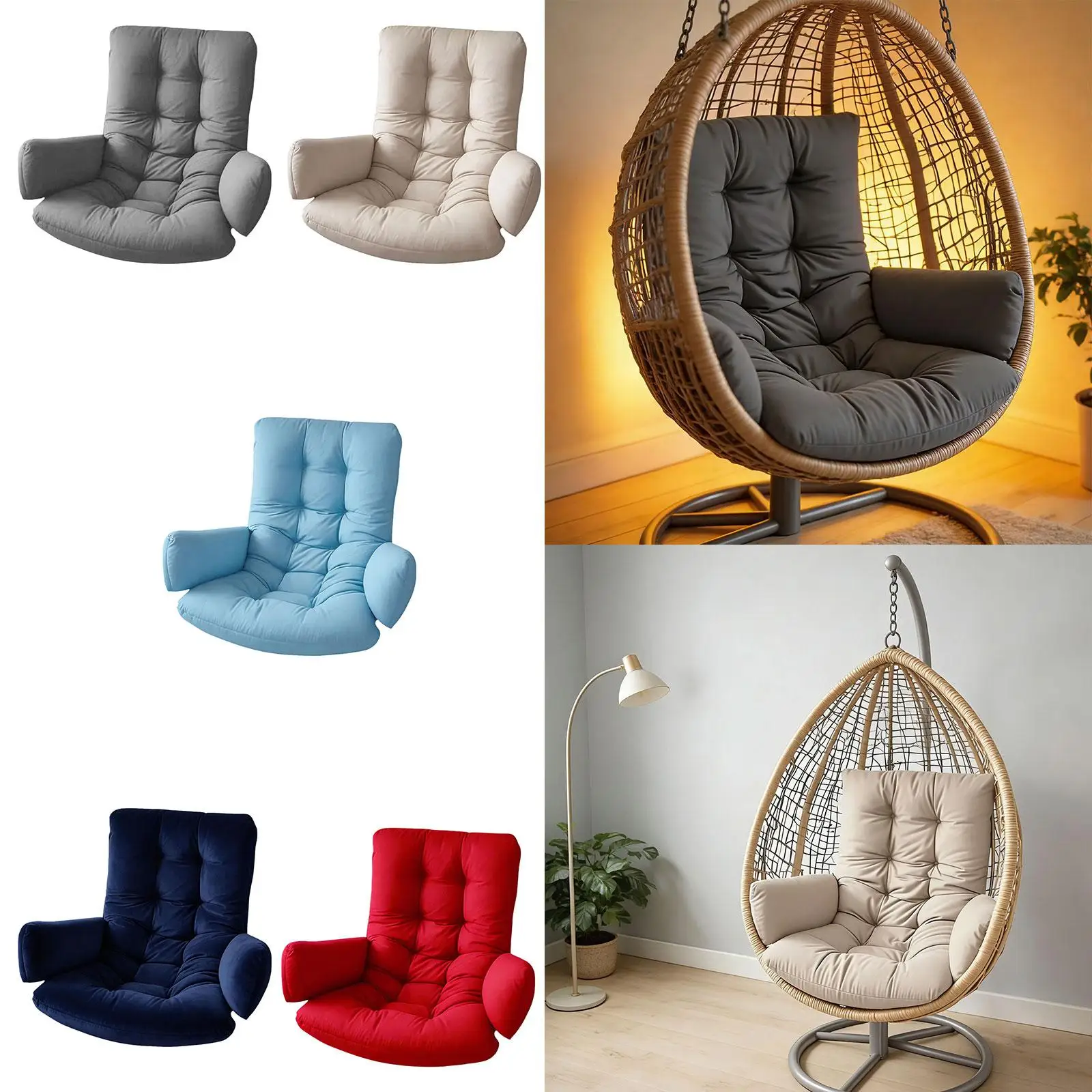 Garden Swing Seat Pad Swing Cushion Outdoor Hanging Chair Cushion for Outdoor Furniture