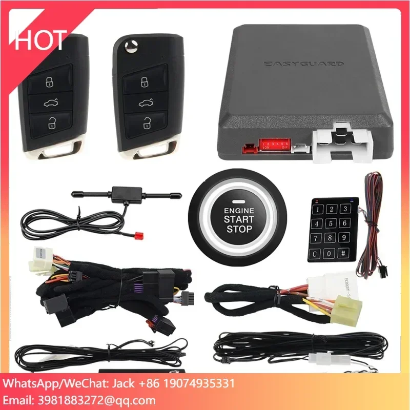 

Pke Passive Keyless Entry Remote Start Stop Plug And Play Car Alarm Kit Fit For VW Tiguan Polo Passat Can Bus Remote Starter