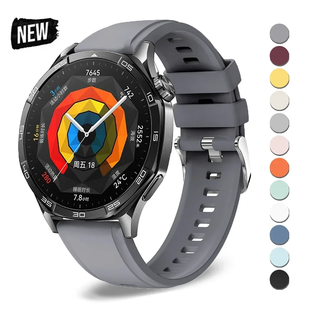 Pulseira de silicone de 22mm para huawei watch gt5 gt4/3pro 46mm pulseira unissex de luxo para huawei watch 4 pro amazfit T-REX 3 gtr4