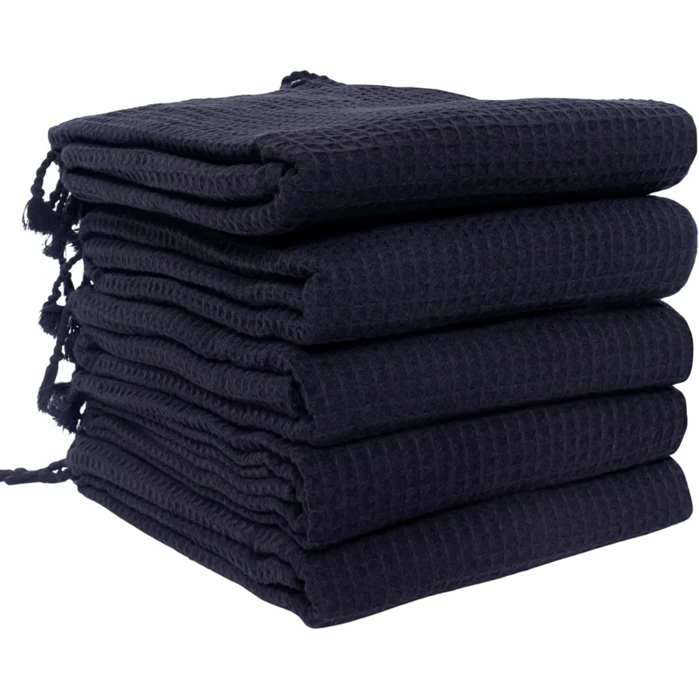 

Турецкое вафельное полотенце премиум-класса — оптовая упаковка из 5 шт., органический 100% хлопок, быстросохнущий, тонкий, большого размера 35x70 для ванны, пляжа и спа