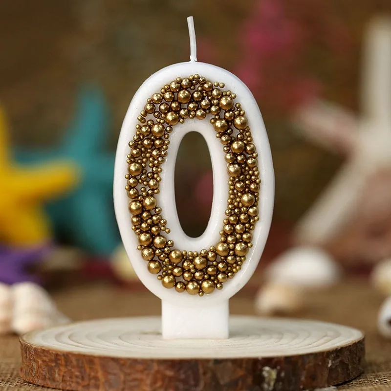 Velas Numéricas del 0 al 9 Doradas para Decoración de Pasteles de Cumpleaños, Mesa de Postres, Niños, Bodas, Aniversarios, Fiestas