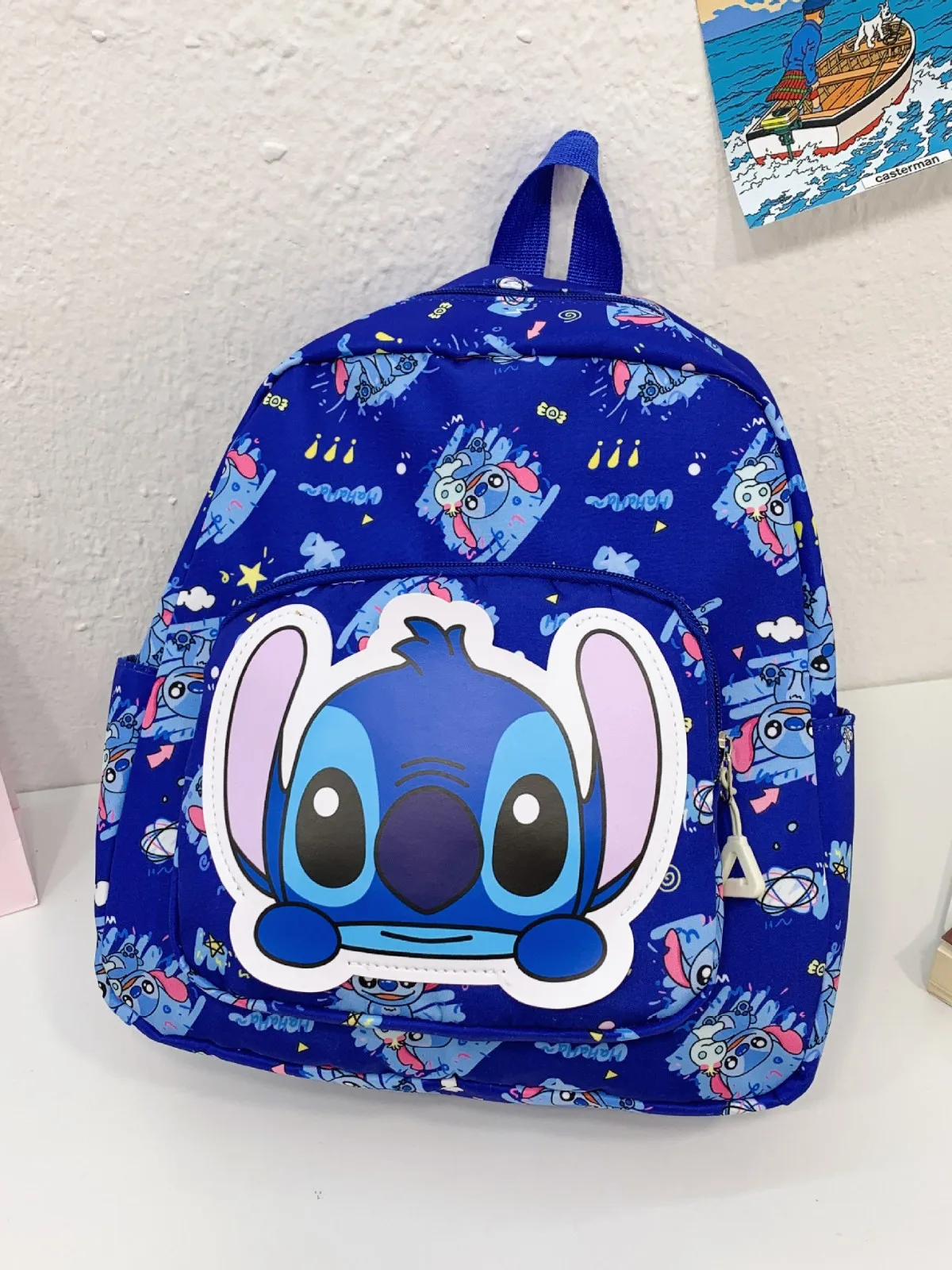 

Fashion Nylon Stitch Backpack Cartoon Stitch Print Daypack Suitable for School And Light Travel Backpack for Kids Girls
