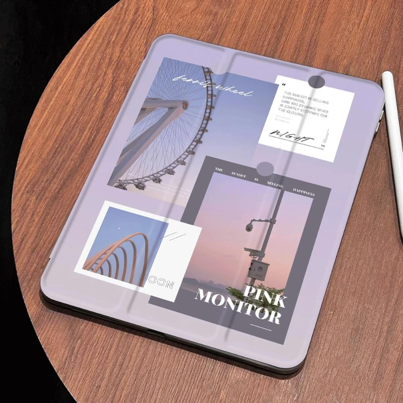 

Romantic Ferris Wheel Flip Smart Cover for Ipad 5th 6th 9.7 IPad Air 5 2022 Air 4 Case Ipad Air3 10.5 Pro 11 2020 Tablet Case