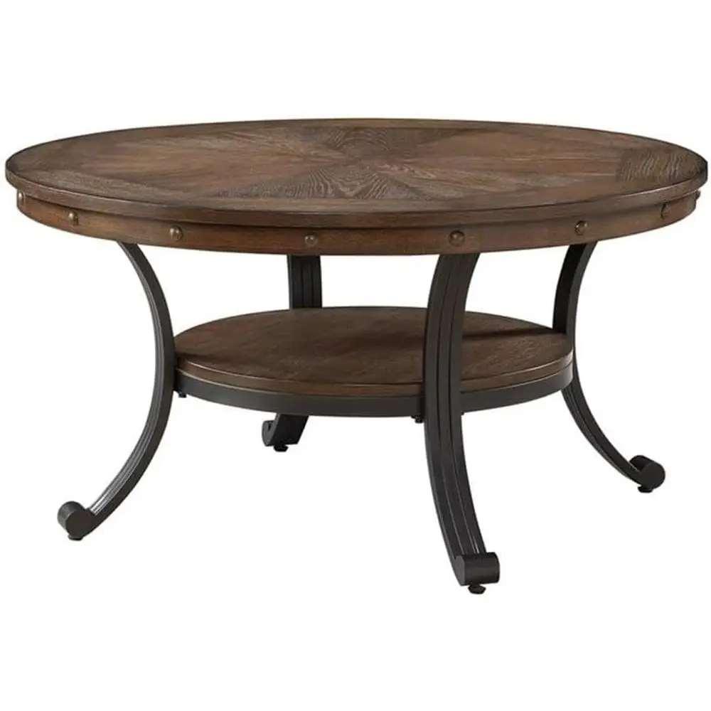 

Кофейный столик ручной работы из дерева и металла в винтажной отделке цвета омбра