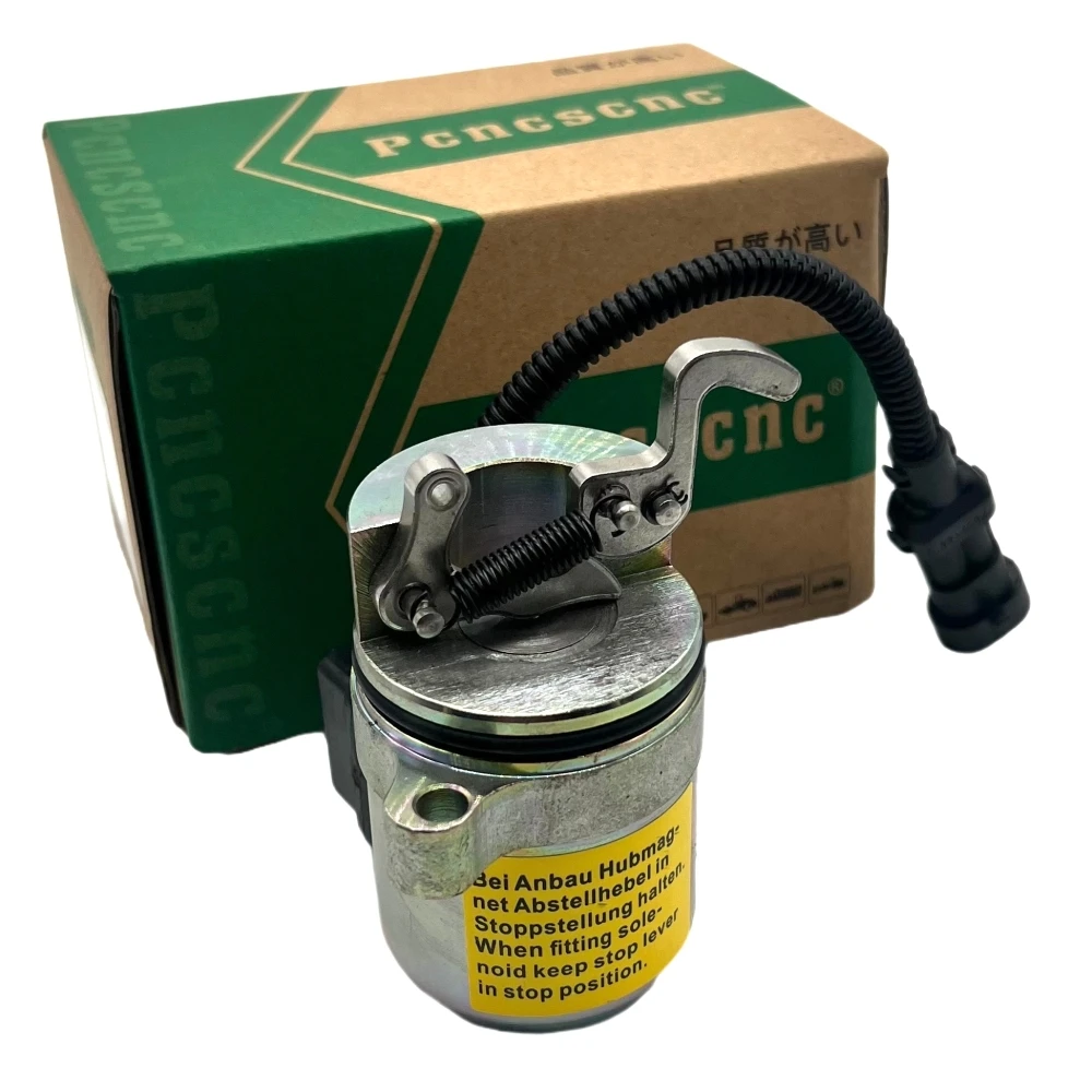 Válvula solenoide 0427-2956-A de apagado de parada de combustible de excavadora para piezas de excavadora DEUTZ BF6M2011 12V