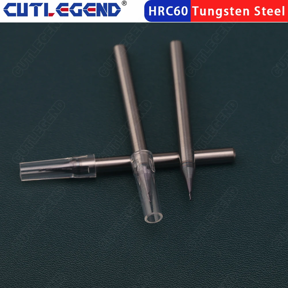 Imagem -04 - Flat End Fresa Cnc Router Bit Haste Tungstênio Carbide End Mill Mini Fresa 0.20.9 mm Micro Flautas mm Hrc60 Alta Qualidade