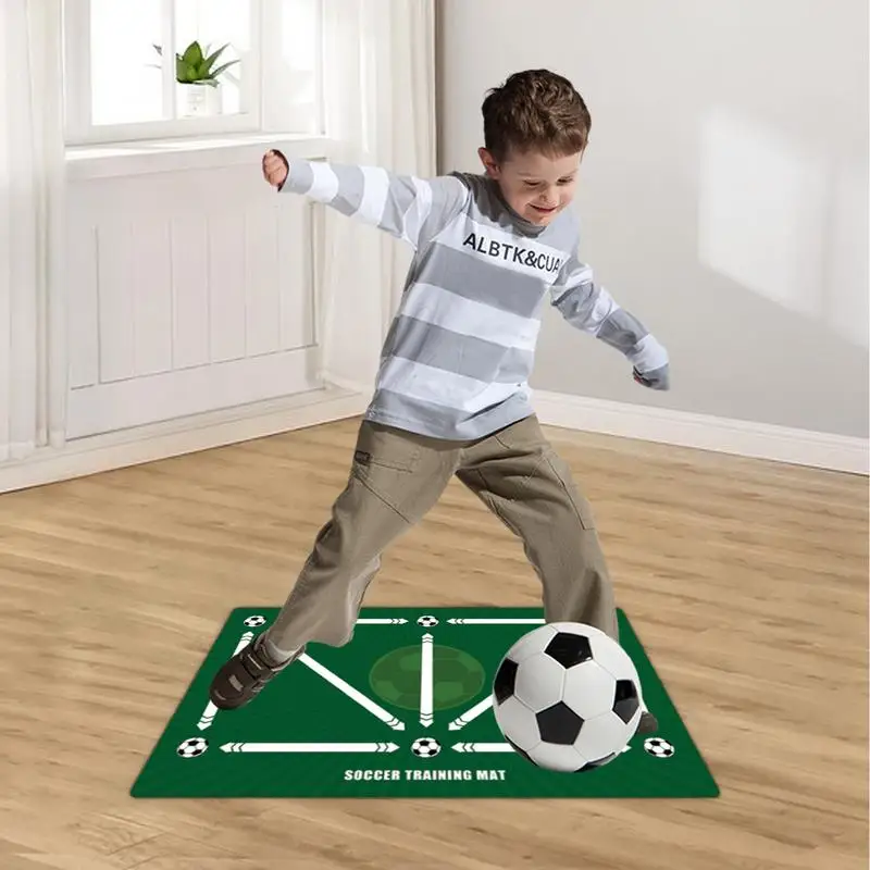 Football Footstep Training Mat Non-Slip Wear-Resistant Soccer Train Mat Footstep Mat Safe Portable Agility Training Equipment