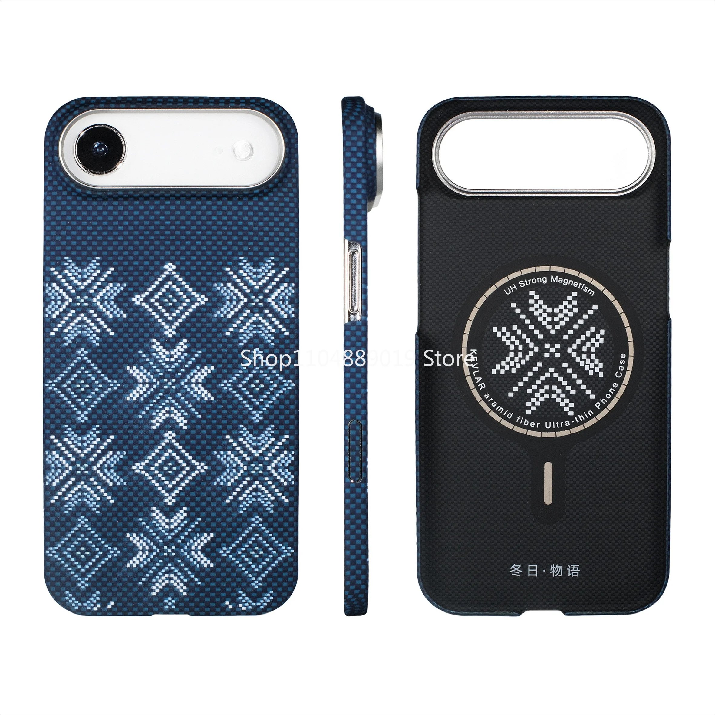 Magnetic Case for iPhone Air/17 Pro/17 Pro Max Real Aramid Fiber Case with MagSafe Ultra Slim Cover with Caseless Touch Feeling