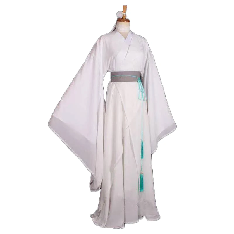 Anime Xie Lian Cosplay Kostuum Tian Guan Ci Fu Xielian Cosplay Kostuums Top Pruiken Halloween Prop Mannen Vrouwen Witte Han Fu Kleding