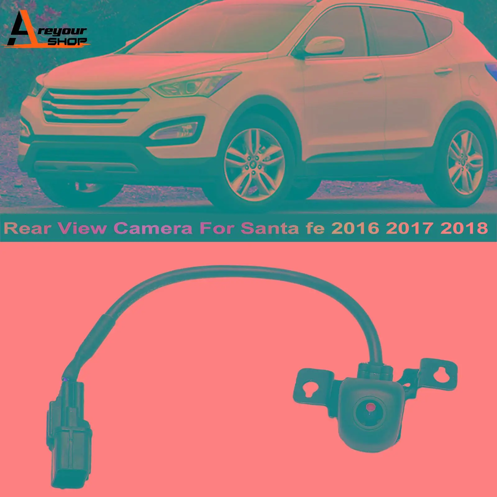 Areyourshop Rear Backup Reverse Camera View Camera 95760-2W640 For Hyundai Santafe Car Accessories Parts