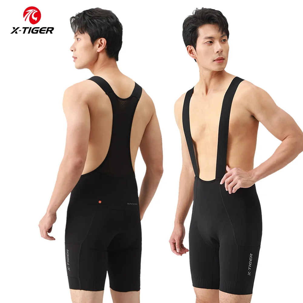 

X-TIGER Professional Men's Cycling Bib Shorts Thickened Cushion Cycling Shorts 8 hours MTB Road Bike Tights With Pocket Clothes